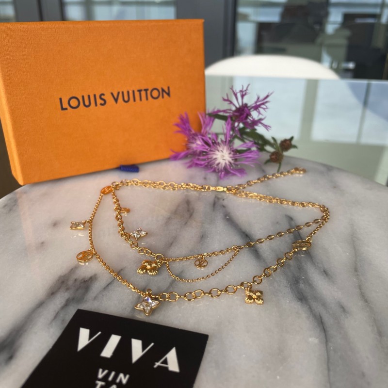 Shop Louis Vuitton MONOGRAM 2021-22FW Blooming strass necklace