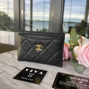 Chanel Classic cardholder - black caviar leather