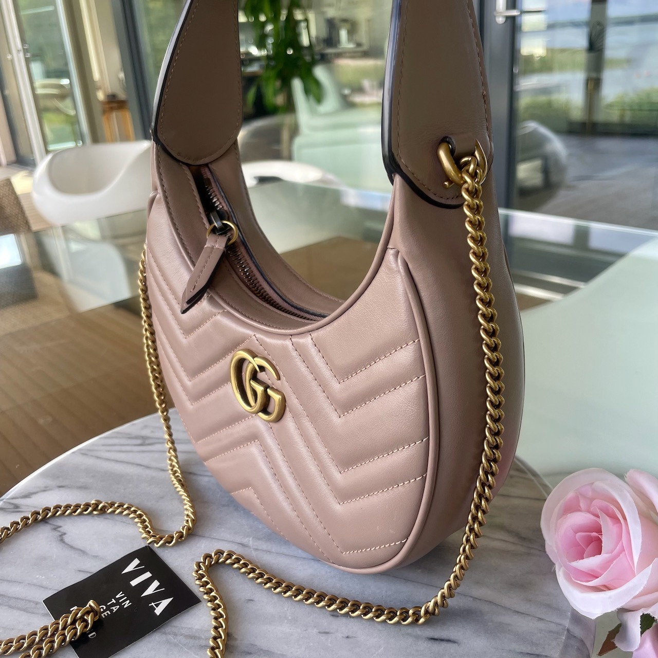 Gucci Marmont Half-Moon Mini Bag - Image 7