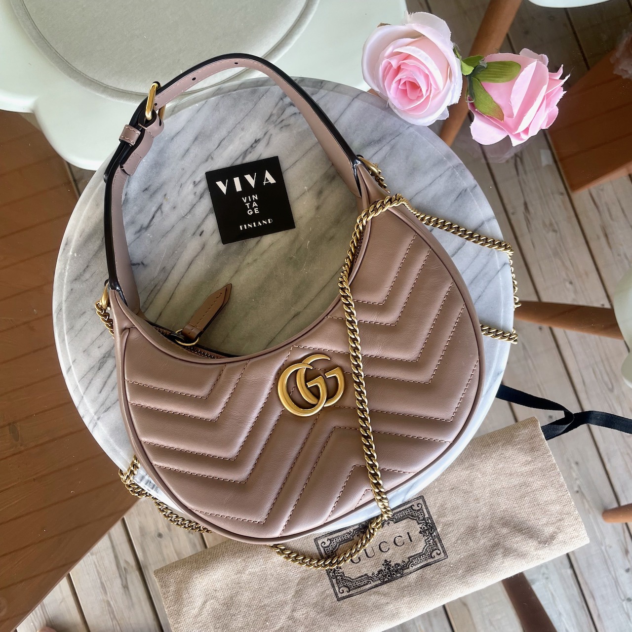 Gucci Marmont Half-Moon Mini Bag - Image 3