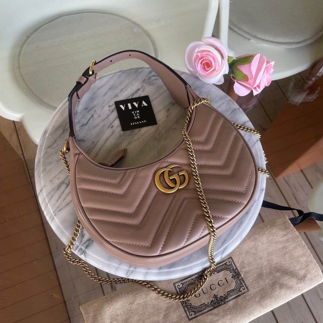 Gucci Marmont Half-Moon Mini Bag - Image 2