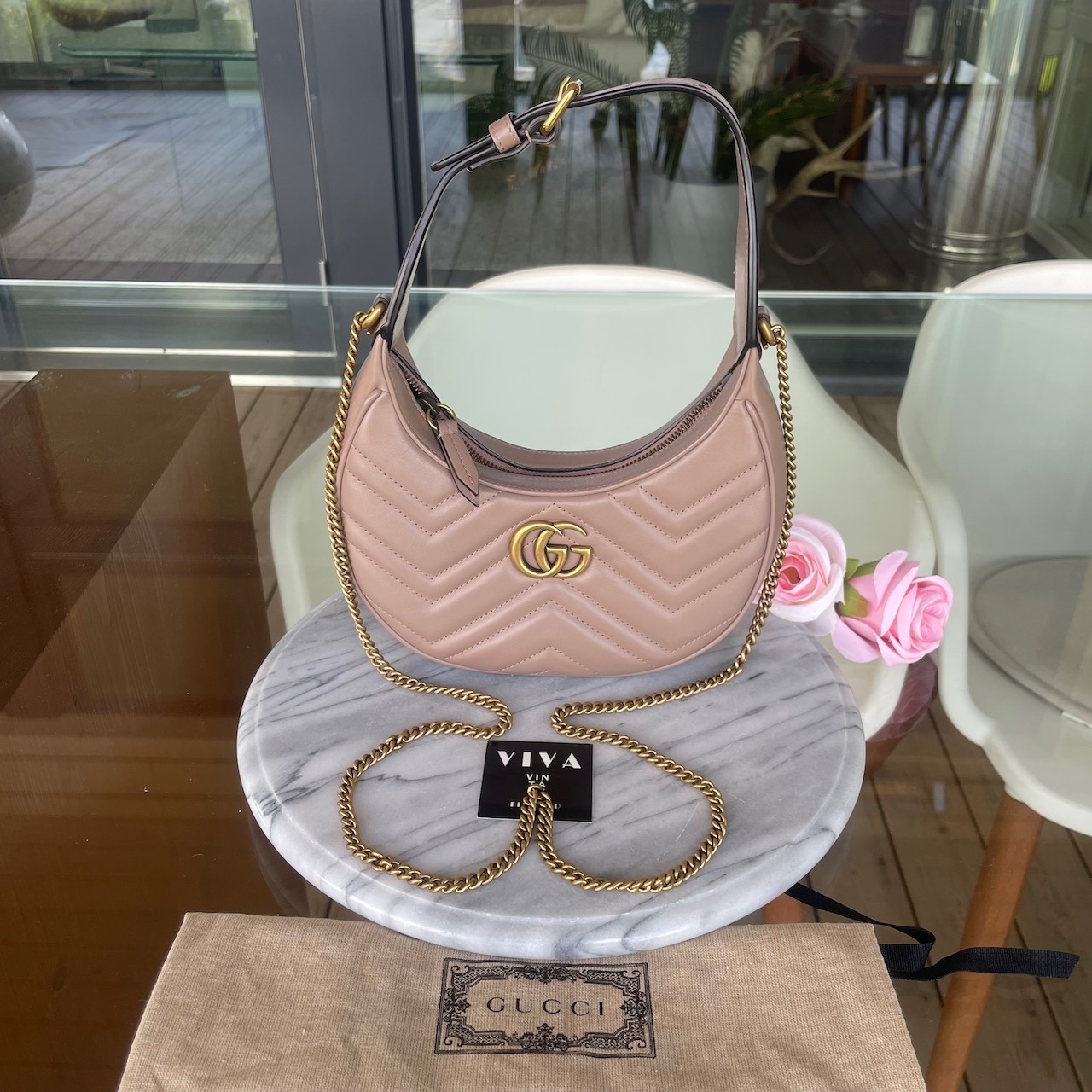 Gucci Marmont Half-Moon Mini Bag - Image 11